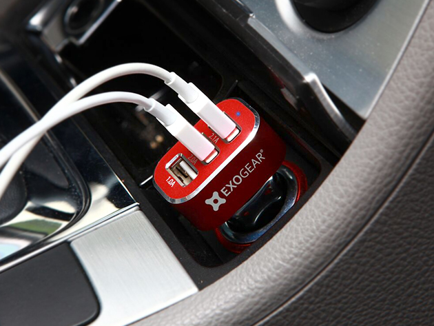 Exocharge 3-Port USB Car Charger