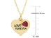 3/5 Carat (ctw) Lab-Created Ruby Heart LOVE Forever Pendant Necklace in 10K White Gold with Chain
