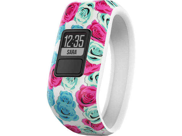 Garmin VIVOFITJRRFL Vivo Fit Jr. Kids Activity Tracker - Floral