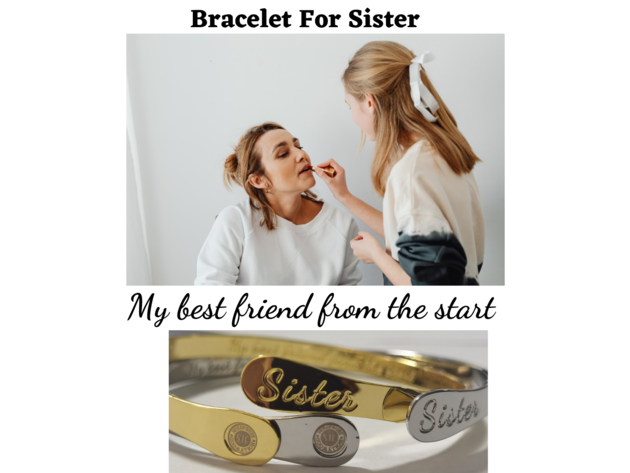 Sister Bracelets, Engraved Bracelets My best friend from the start