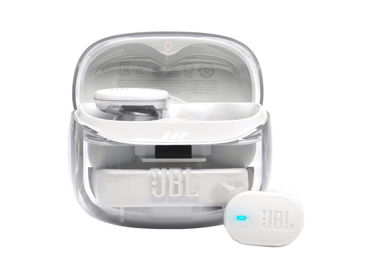 JBL Tune Buds 2 True Wireless Noise Cancelling Earbuds - Ghost White (Open Box)