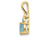 3/5 Carat (ctw) Blue Topaz Pendant Necklace in 14K Yellow Gold with Chain