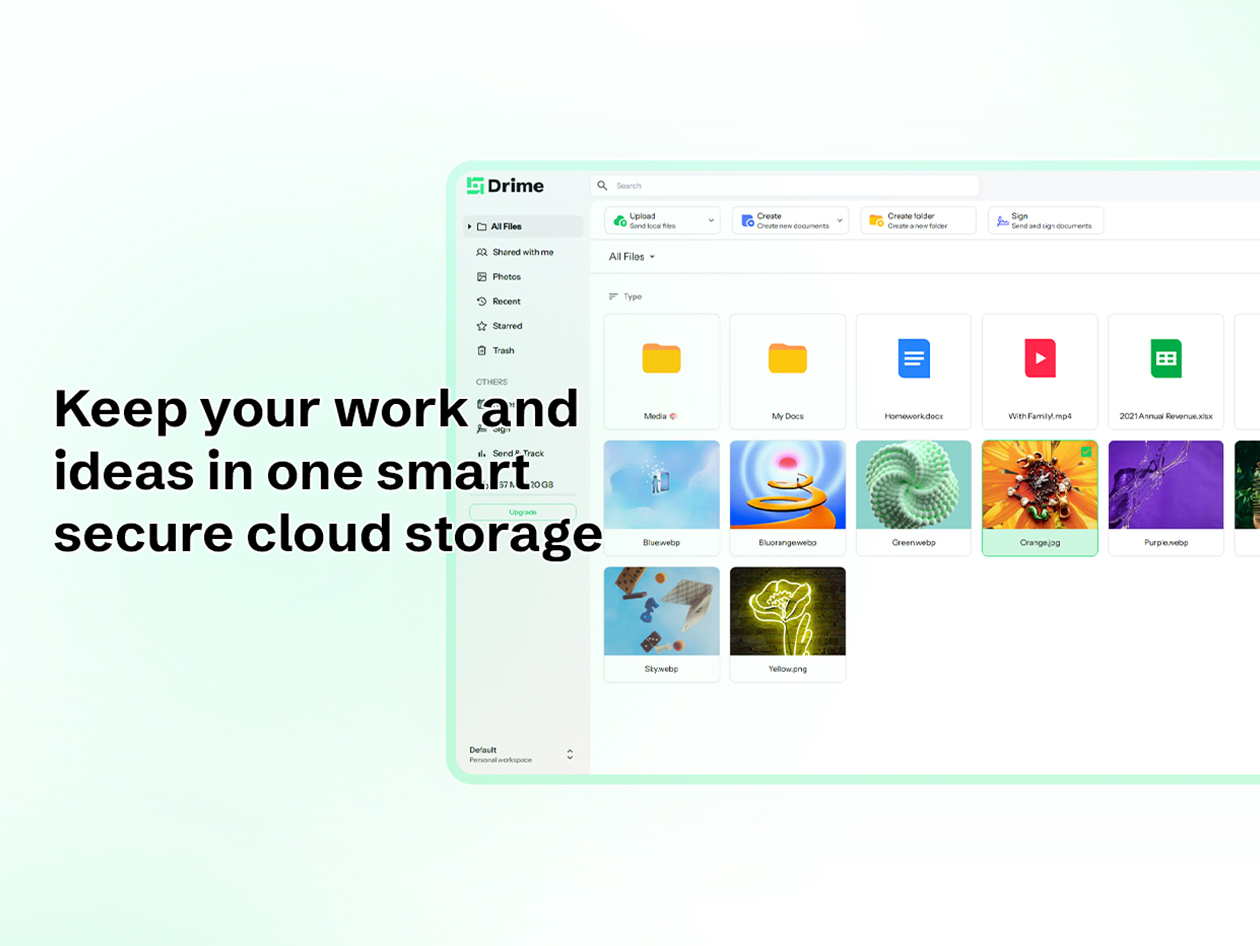 Drime Secure Cloud Storage: Lifetime Subscription (Advanced++ Plan/10TB)