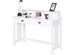 Costway Writing Desk Mission White Home Office Computer Desk 4 Drawer - White