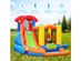 Costway Inflatable Bounce House Water Slide w/ Climbing Wall Splash Pool Water Cannon