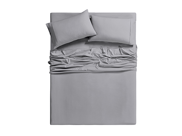 6-Piece Bamboo-Blend Comfort Luxury Sheet Set (Grey/Queen)