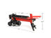 Costway 7-Ton Horizontal Electric Log Splitter Wood Cutter 2000W Motor w/ Wheels - Red