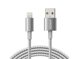 Anker 331 USB-A to Lightning Cable (Nylon) Silver / 6ft