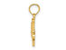 Paris With Eiffel Tower Charm Pendant Necklace in 14K Yellow Gold with Chain