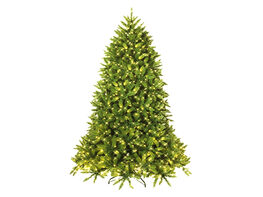 Costway 7.5ft Pre-lit PVC Christmas Fir Tree 8 Flash Mode - Green