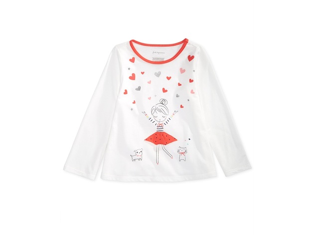 First Impressions Baby Girls Heart Girl Graphic Cotton T-Shirt Size 12 Months