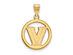 14k Gold Plated Silver Villanova U. SM Logo Circle Pendant