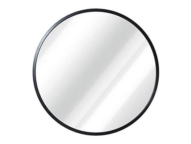 HBCY Creations Circle Wall Mirror 20 Inch Round Wall Mirror for Entryways, Black (Refurbished, No Retail Box)