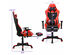 Costway Massage Gaming Chair Reclining Racing Office Computer Chair with Footrest Red - Red