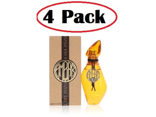 4 Pack of J Del Pozo Ambar by Jesus Del Pozo Eau De Toilette Spray 1 oz
