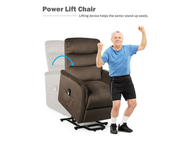 Costway Electric Lift Chair Recliner Reclining Chair Remote Living