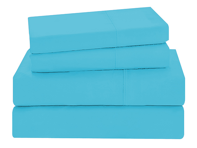 4-Piece Microfiber Sheet Set (Aqua/Full)