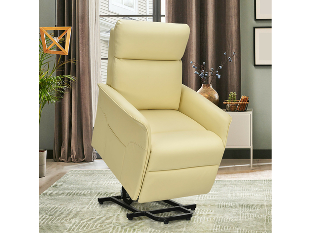 Gorelax Electric Power Lift Massage Recliner Chair Sofa w/Remote Control Beige