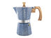 MILANO Stovetop Espresso Maker & EZ Latte Milk Frother Bundle Set (Indigo Blue/9-Cup)