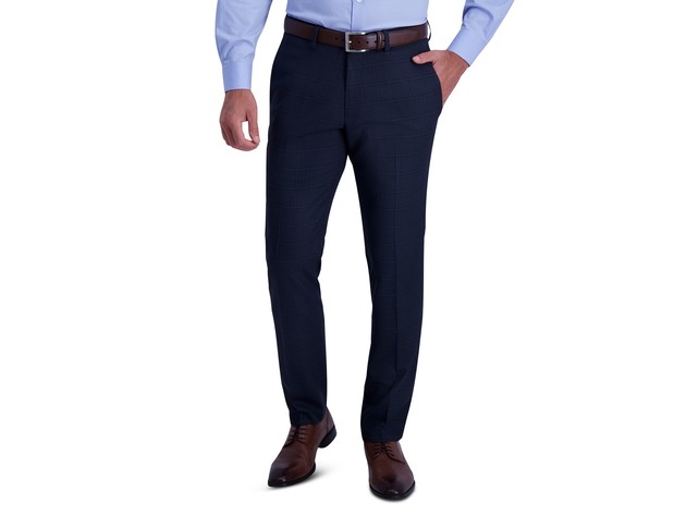 Kenneth Cole Reaction Men's Slim-Fit Stretch Check Dress Pants Charcoal Size 32X30