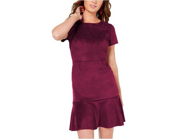 suede sheath dress