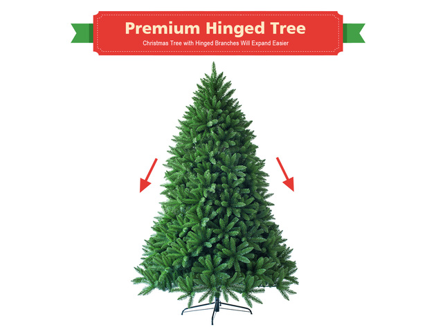 Costway 5ft Artificial Christmas Fir Tree 600 Branch Tips - Green