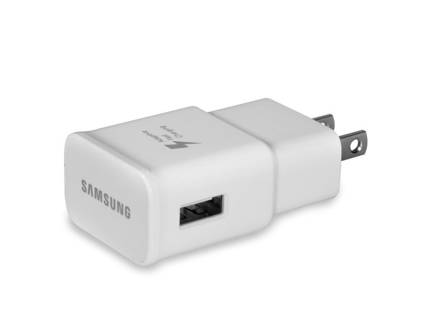 Samsung Fast Charging Adapter Travel Charger + (2) 5 foot Micro USB Data Cables - White 3 Pack