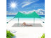 Costway Family Beach Tent Canopy w/ 4 Poles Sandbag Anchors 10'x9' UPF50+ - Green