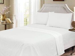 Luxury Ultra-Soft 300 Thread Count Cotton Sheet Set (White)