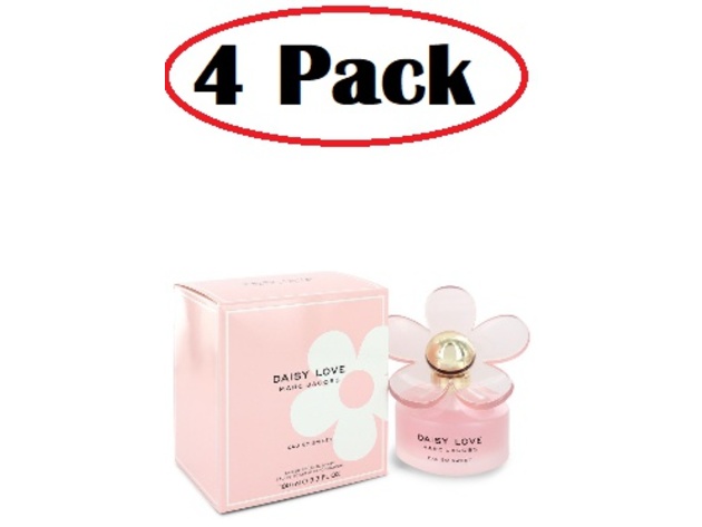 4 Pack of Daisy Love Eau So Sweet by Marc Jacobs Eau De Toilette Spray 3.3 oz