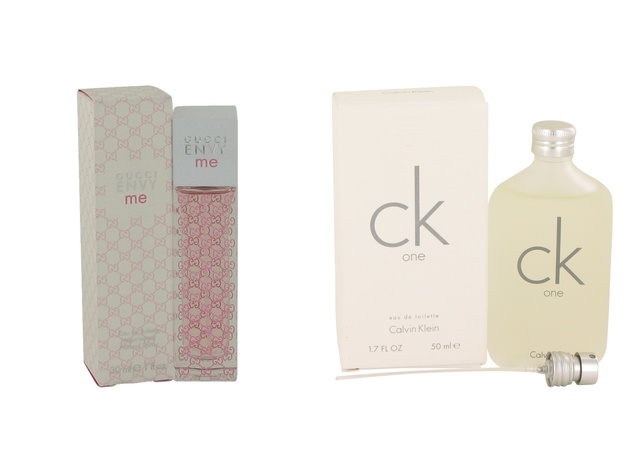 Gift set  Envy Me by Gucci Eau De Toilette Spray 1 oz And a bottle of CK ONE Eau De Toilette Pour/Spray (Unisex) 1.7 oz