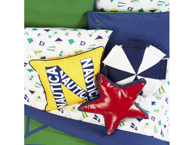 Nautica Kids Reversible Colorblock 100% Fine Imported Cotton Comforter Set - Full