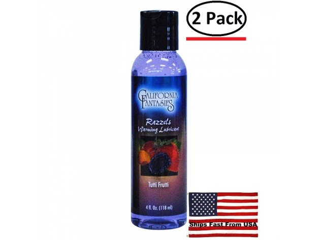 ( 2 Pack ) Razzels Warming Lubricant - Tutti Frutti - 4 Oz.