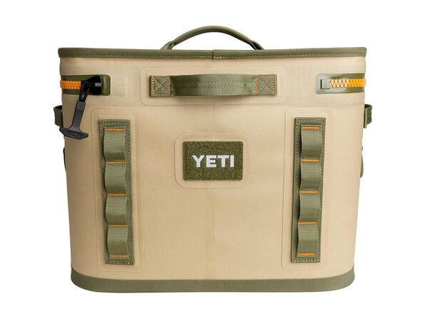 YETI Hopper Flip 18 Portable Cooler, Field Tan/Blaze Orange