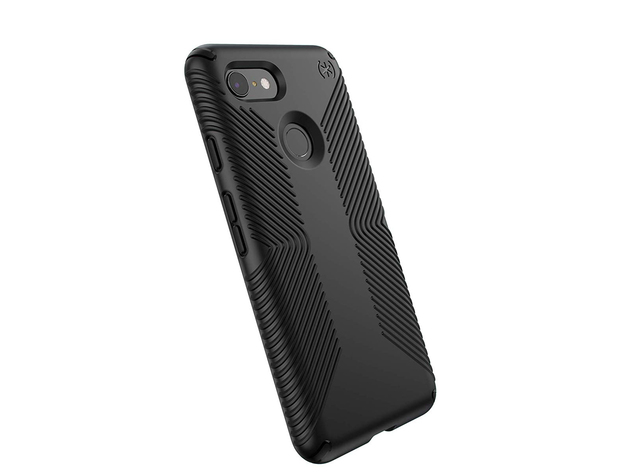 Speck Presidio Grip Google Pixel 3 XL Cases With Two Tough and Durable Layers Of Protection, Polycarbonate Outer Shell and An Inner Impactium, Black (New Open Box)