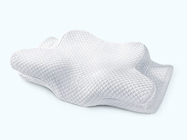 Zamat Butterfly-Shaped Cervical Memory Foam Pillow (White)