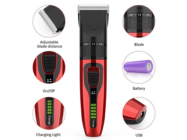 Pet Grooming Kit: Clippers, Scissors, & Comb