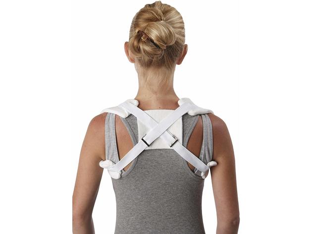 Ossur Figure 8 Clavicle Splint with Slide Buckle Closure That Ensures Correct Fit, Large, White