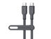 Flexi Pro USB-C to USB-C Soft-Touch Silicone Fast Charge Cable 6FT Gray