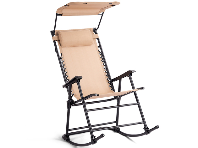 Rocking chair with online canopy