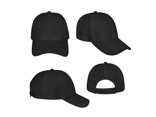 Balec Plain Baseball Cap Hat Adjustable Back - Black