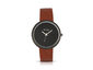 Simplify The 6000 Leather-Band Watch - Light Brown/Black