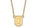 14k Gold Plated Silver Ohio State Small Pendant Necklace, 18 Inch