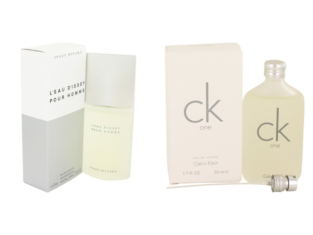 Gift set  L'EAU D'ISSEY (issey Miyake) by Issey Miyake EDT Spray 2.5 oz And  CK ONE EDT Pour/Spray (Unisex) 1.7 oz