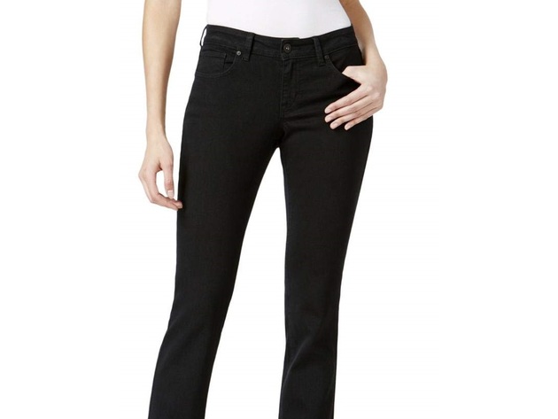 Style & Co Women's Curvy Boot-Cut Jeans  Black Size 18