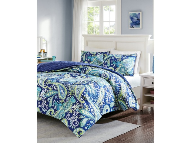 Intelligent Design Melissa Reversible 3-Pc King Comforter Set Navy