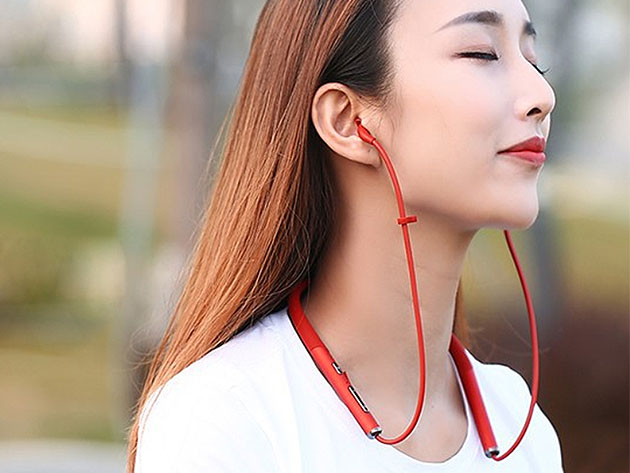 Safe All-Day Low Radiation Bluetooth Headphones (Red)