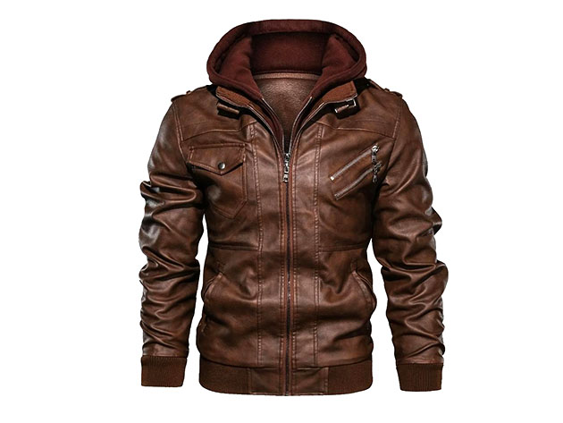 Route 66 Biker Jacket (Brown/XXL) | Goalcast