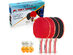 Table Tennis Ping Pong Set - 4 Paddles and 6 Balls