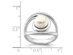 Button Freshwater Cultured Pearl Ring 8-9mm in Sterling Silver - 8
